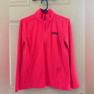 Vineyard Vines Neon Pink Womens Quarter Zip